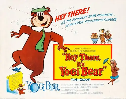 Hey There It's Yogi Bear (1964) White Tank-Top - idPoster.com