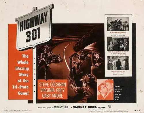 Highway 301 (1950) Men's Colored T-Shirt - idPoster.com