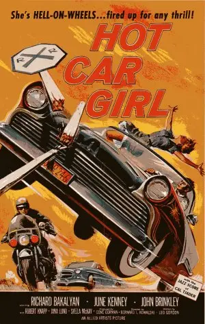 Hot Car Girl (1958) Men's Colored  Long Sleeve T-Shirt - idPoster.com