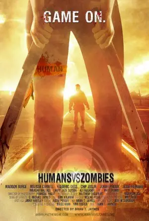 Humans Versus Zombies (2011) Men's Colored T-Shirt - idPoster.com