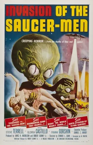 Invasion of the Saucer Men (1957) Women's Colored Hoodie - idPoster.com