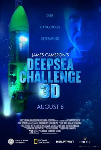 James Cameron's Deepsea Challenge 3D (2014) White T-Shirt - idPoster.com