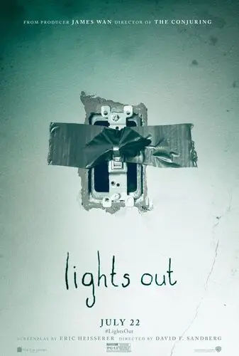 Lights Out (2016) White T-Shirt - idPoster.com