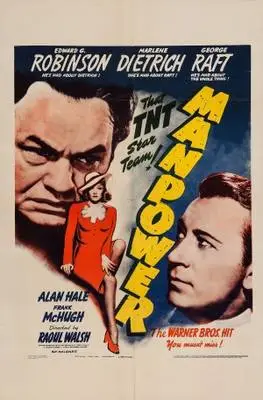 Manpower (1941) White T-Shirt - idPoster.com