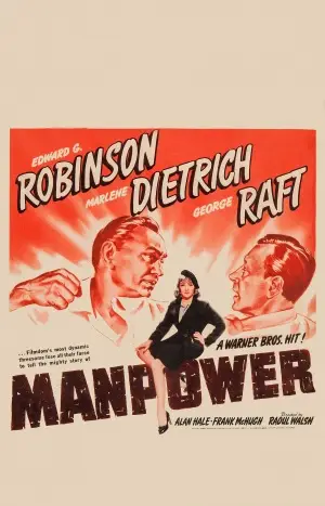Manpower (1941) Drawstring Backpack - idPoster.com