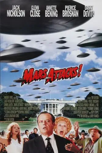 Mars Attacks (1996) White T-Shirt - idPoster.com