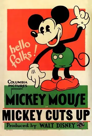 Mickey Cuts Up (1931) Women's Colored T-Shirt - idPoster.com