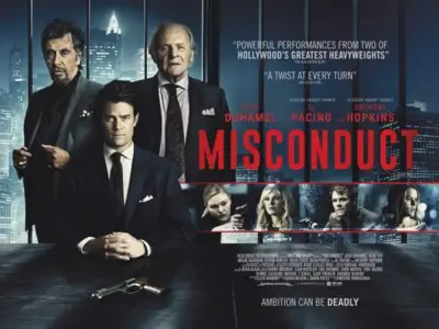 Misconduct (2016) White T-Shirt - idPoster.com