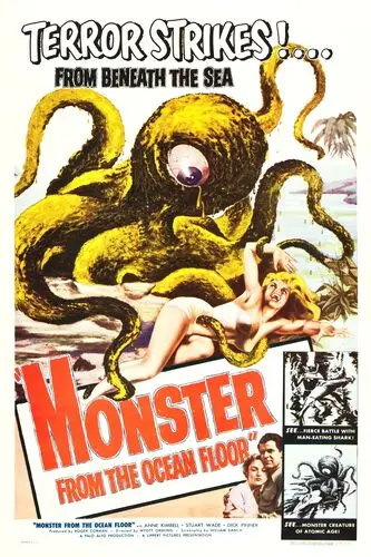 Monster from the Ocean Floor (1954) Women's Colored  Long Sleeve T-Shirt - idPoster.com