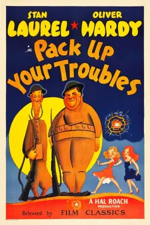 Pack Up Your Troubles (1932) Women's Colored T-Shirt - idPoster.com