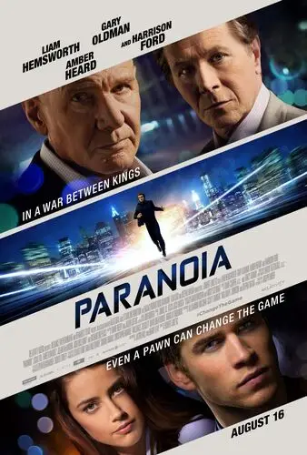 Paranoia (2013) White T-Shirt - idPoster.com