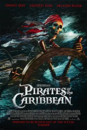Pirates of the Caribbean: The Curse of the Black Pearl (2003) Men's Colored T-Shirt - idPoster.com