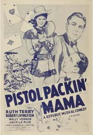 Pistol Packin' Mama (1943) Women's Colored T-Shirt - idPoster.com