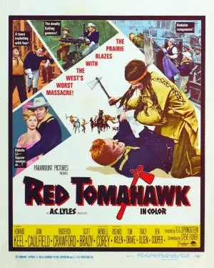 Red Tomahawk (1967) Drawstring Backpack - idPoster.com