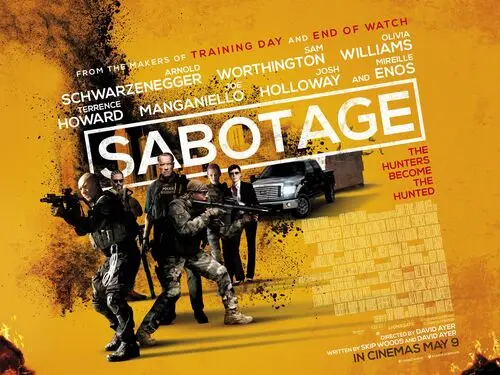 Sabotage (2014) Women's Colored T-Shirt - idPoster.com