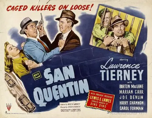 San Quentin (1946) Women's Colored Tank-Top - idPoster.com