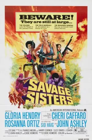 Savage Sisters (1974) White T-Shirt - idPoster.com