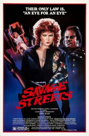 Savage Streets (1984) White T-Shirt - idPoster.com