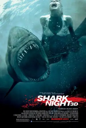 Shark Night 3D (2011) White T-Shirt - idPoster.com