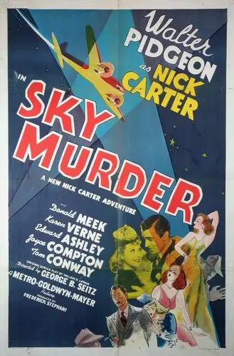 Sky Murder (1940) White T-Shirt - idPoster.com