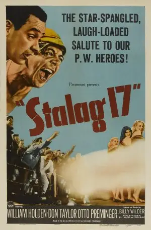 Stalag 17 (1953) Men's Colored  Long Sleeve T-Shirt - idPoster.com