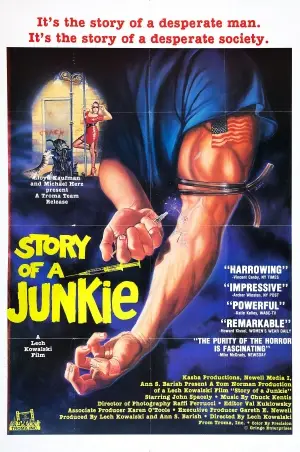 Story of a Junkie (1987) White T-Shirt - idPoster.com
