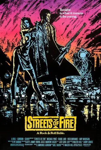 Streets of Fire (1984) Men's Colored  Long Sleeve T-Shirt - idPoster.com