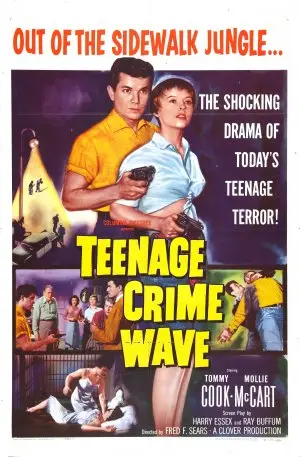 Teen-Age Crime Wave (1955) White T-Shirt - idPoster.com