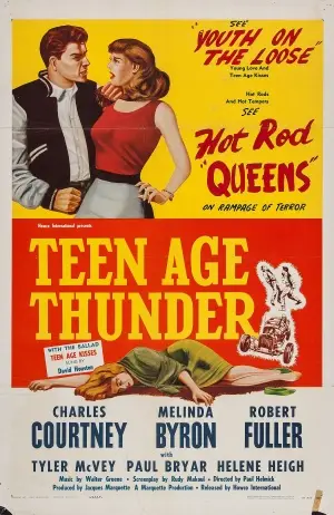 Teenage Thunder (1957) Women's Colored Tank-Top - idPoster.com