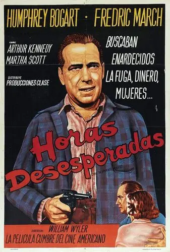 The Desperate Hours (1955) Men's Colored  Long Sleeve T-Shirt - idPoster.com
