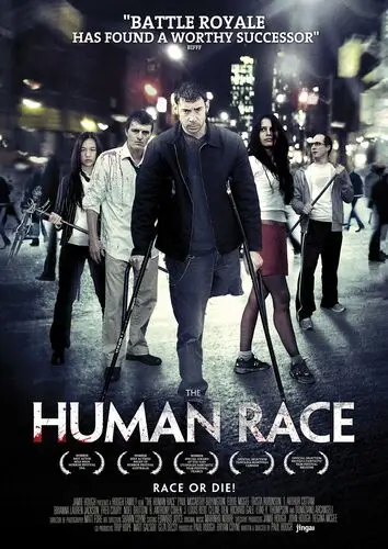 The Human Race (2013) Men's Colored  Long Sleeve T-Shirt - idPoster.com