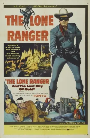The Lone Ranger and the Lost City of Gold (1958) Drawstring Backpack - idPoster.com