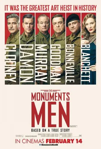 The Monuments Men (2014) Women's Colored T-Shirt - idPoster.com