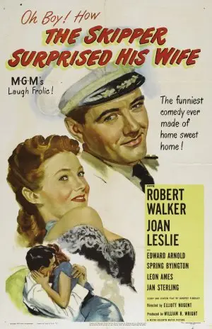 The Skipper Surprised His Wife (1950) White T-Shirt - idPoster.com