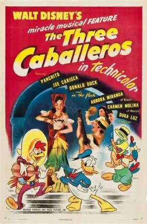 The Three Caballeros (1944) White T-Shirt - idPoster.com