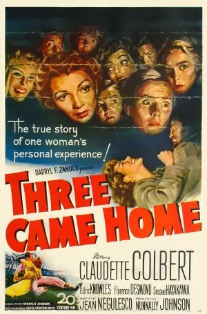 Three Came Home (1950) Men's Colored Hoodie - idPoster.com