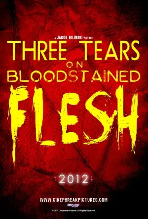 Three Tears on Bloodstained Flesh (2012) White T-Shirt - idPoster.com