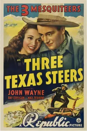 Three Texas Steers (1939) Men's Colored  Long Sleeve T-Shirt - idPoster.com