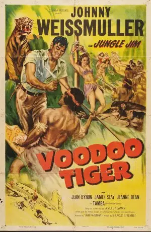 Voodoo Tiger (1952) Drawstring Backpack - idPoster.com