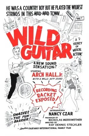 Wild Guitar (1962) Men's Colored  Long Sleeve T-Shirt - idPoster.com