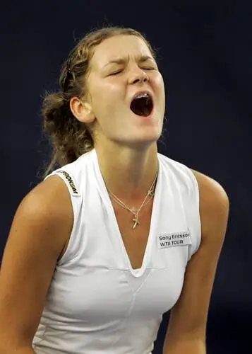 Agnieszka Radwanska White T-Shirt - idPoster.com