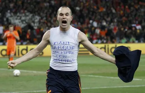 Andres Iniesta White Tank-Top - idPoster.com
