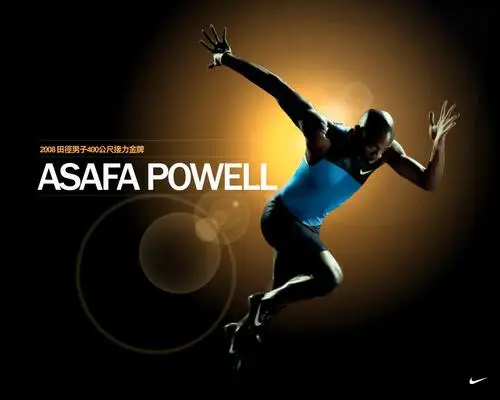 Asafa Powell White T-Shirt - idPoster.com