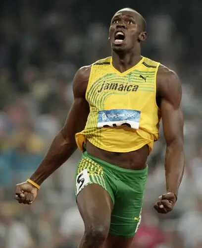 Usain Bolt White Tank-Top - idPoster.com