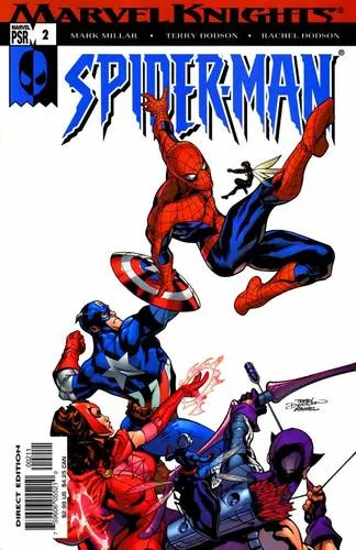 Marvel Knights Spider-Man Men's Colored  Long Sleeve T-Shirt - idPoster.com