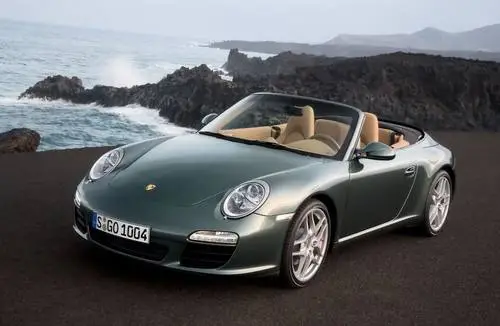 2009 Porsche 911 Carrera and Carrera S Coupe and Convertible Women's Colored Hoodie - idPoster.com