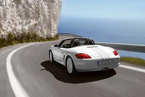 2009 Porsche Boxster S Design Edition and Cayman S Sport White T-Shirt - idPoster.com