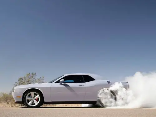 2009 Dodge Challenger SRT8 White T-Shirt - idPoster.com