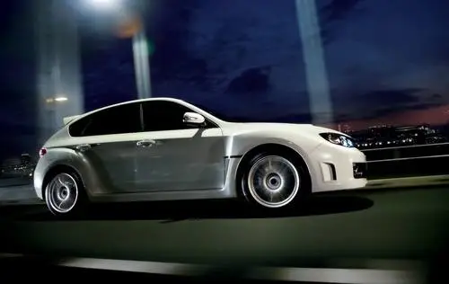 2009 Subaru Impreza WRX STI A-Line White Tank-Top - idPoster.com