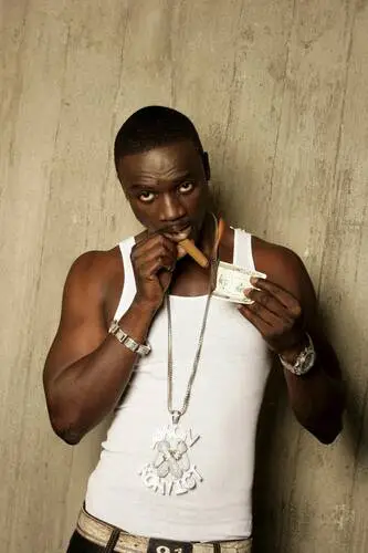 Akon White Tank-Top - idPoster.com